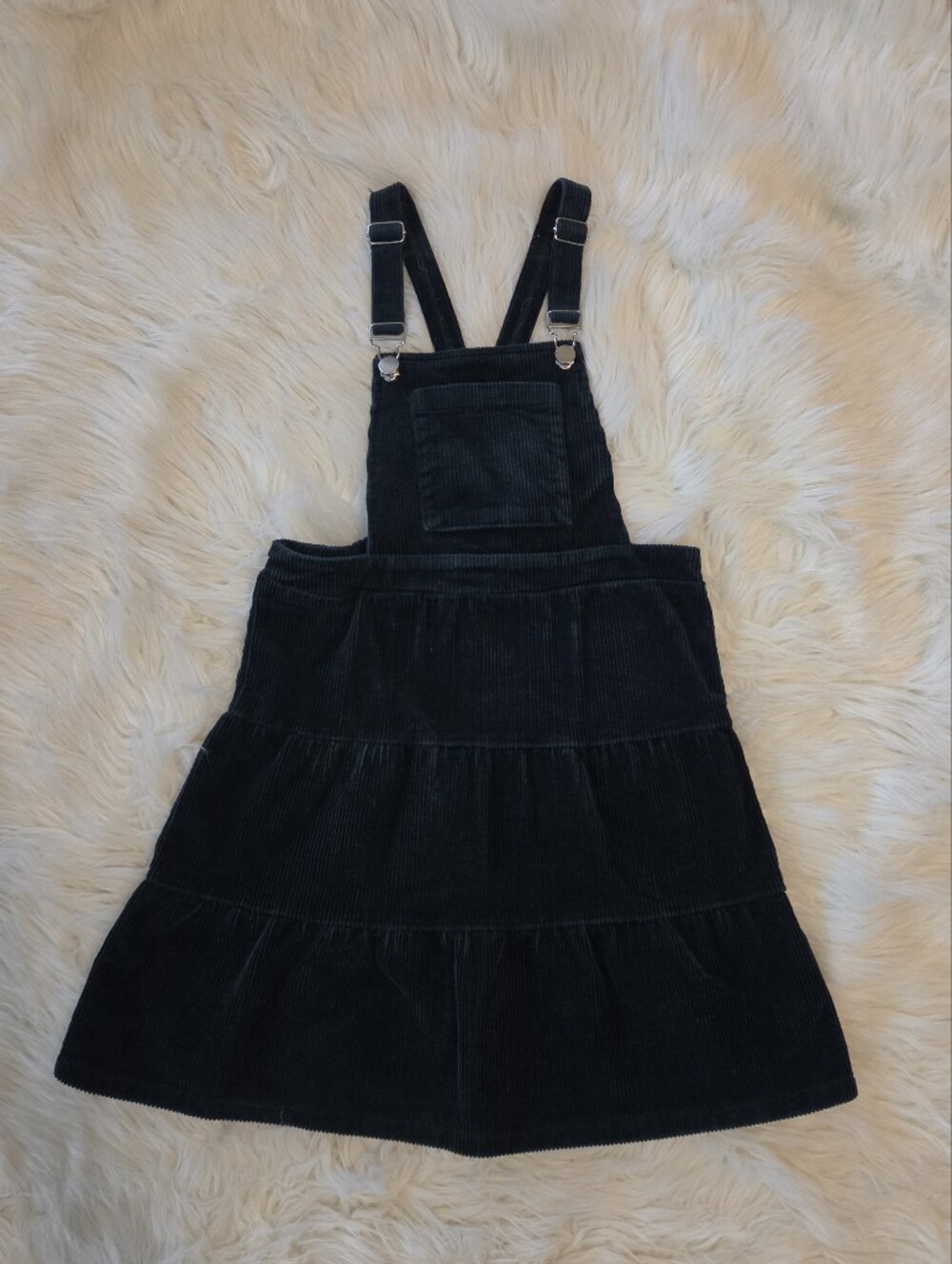 Forever 21 Kids Deep Green Corduroy Pinafore Jumpsuit